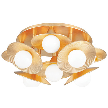 Emerald Semi Flush Ceiling Light | Corbett Lighting at Lightology Emerald Semi Flush Ceiling Light