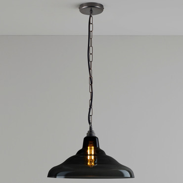 Glass School Anthracite Pendant