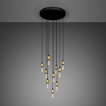 Heavy Metal Cascade Multi Light Pendant | Buster + Punch at Lightology Heavy Metal Cascade Multi Light Pendant
