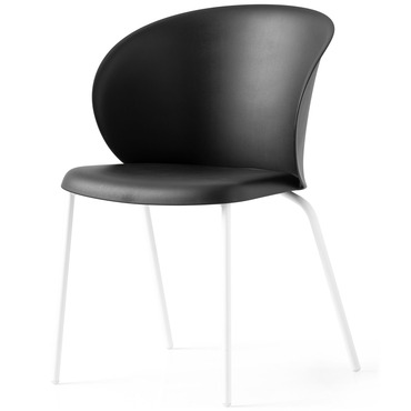 Tuka Stackable Tubular Base Armchair | Connubia at Lightology Tuka Stackable Tubular Base Armchair