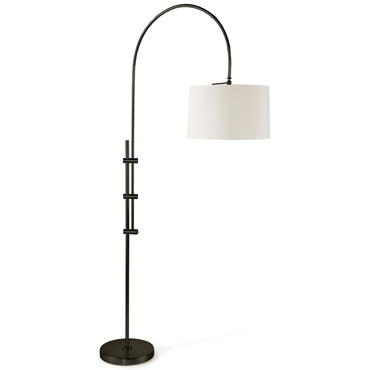 Arc Floor Lamp with Linen Shade