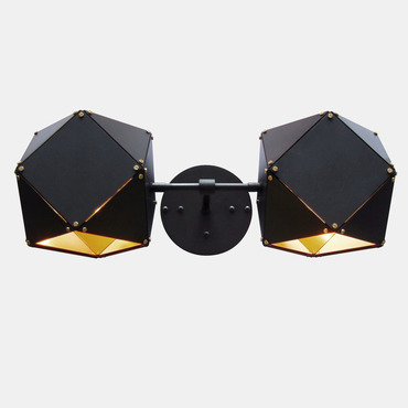 Welles Steel Double Wall Sconce | Gabriel Scott at Lightology Welles Steel Double Wall Sconce