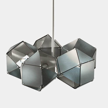 Welles Spoke 5 Light Pendant | Gabriel Scott at Lightology Welles Spoke 5 Light Pendant