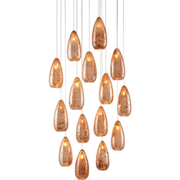 Rame Multi-Light Pendant | Currey & Company at Lightology Rame Multi-Light Pendant