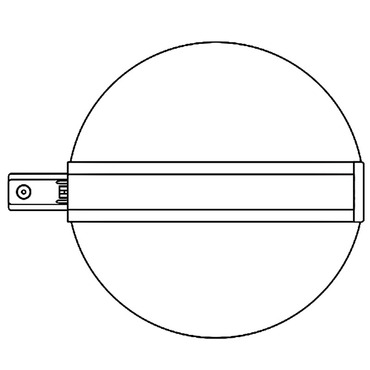 TS24 1-Circuit Surface Track Stem With Power Feed