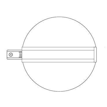 TS24 1-Circuit Surface Track Stem With Power Feed