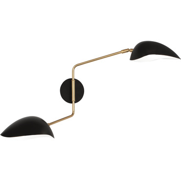 Racer Double Wall Sconce | Robert Abbey at Lightology Racer Double Wall Sconce