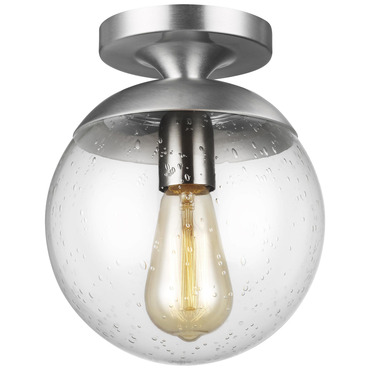 Leo Seeded Glass Semi Flush Ceiling Light | Visual Comfort Studio at Lightology Leo Seeded Glass Semi Flush Ceiling Light