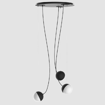 Half 3-Light Pendant | ZANEEN design at Lightology Half 3-Light Pendant