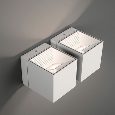 Dau Double Square LED Up / Down Wall Light | ZANEEN design at Lightology Dau Double Square LED Up / Down Wall Light