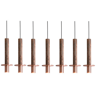 Meta Linear Seven Light Pendant | David Pompa at Lightology Meta Linear Seven Light Pendant