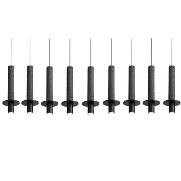 Meta Linear Nine Light Pendant | David Pompa at Lightology Meta Linear Nine Light Pendant