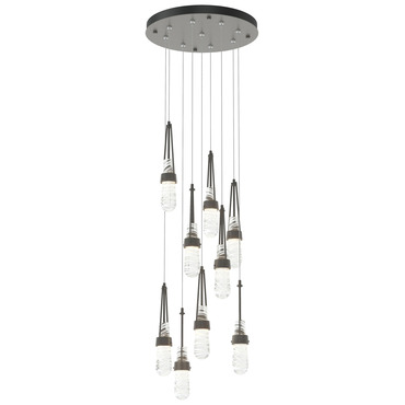 Link Round Multi Light Pendant | Hubbardton Forge at Lightology Link Round Multi Light Pendant