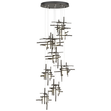 Tura Round Multi Light Pendant | Hubbardton Forge at Lightology Tura Round Multi Light Pendant