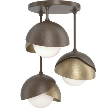 Brooklyn Double Multi Semi Flush Light | Hubbardton Forge at Lightology Brooklyn Double Multi Semi Flush Light
