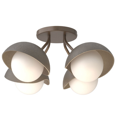 Brooklyn Single Shade Wide Semi Flush Light