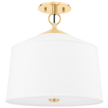 White Plains Semi Flush Ceiling Light