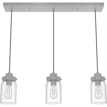 Devon Park 3 Light Linear Pendant | Hunter Fan at Lightology Devon Park 3 Light Linear Pendant