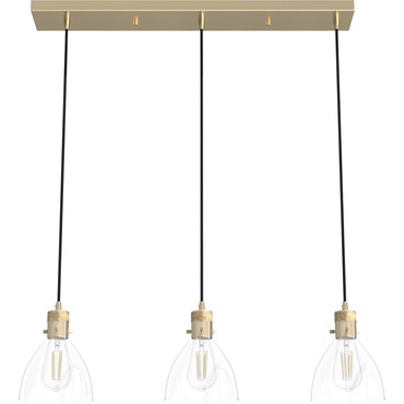 Van Nuys 3 Light Linear Pendant | Hunter Fan at Lightology Van Nuys 3 Light Linear Pendant