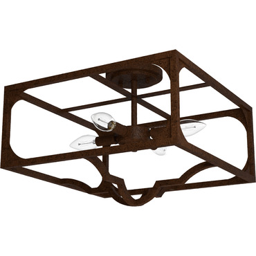Highland Hill Semi Flush Ceiling Light | Hunter Fan at Lightology Highland Hill Semi Flush Ceiling Light