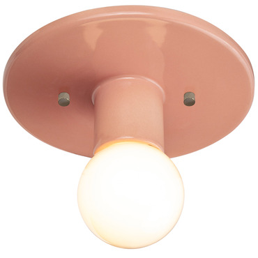 Ceramic Stepped Discus Ceiling Light Fixture | Justice Design at Lightology Ceramic Stepped Discus Ceiling Light Fixture