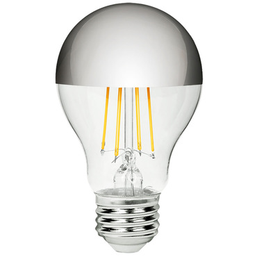 A19 Silver Bowl Med Base 7.5W 120V 2700K 82CRI 6-PACK | Green Creative at Lightology A19 Silver Bowl Med Base 7.5W 120V 2700K 82CRI 6-PACK
