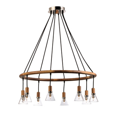Scan Chandelier Walnut - Overstock