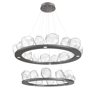 Gem Two Ring Chandelier | Hammerton Studio at Lightology Gem Two Ring Chandelier