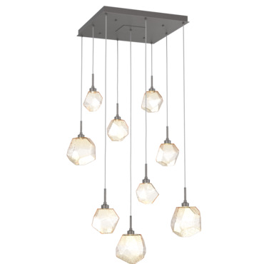 Gem Square Multi Light Pendant | Hammerton Studio at Lightology Gem Square Multi Light Pendant