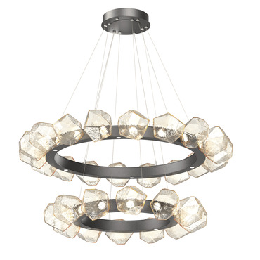 Gem Two Tier Radial Ring Chandelier