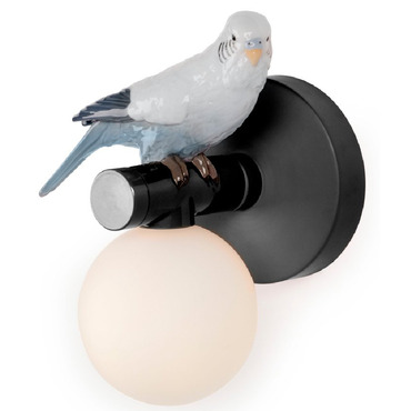 Parrot Wall Sconce Black | Lladro at Lightology Parrot Wall Sconce Black