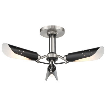 Turbine Semi Flush Ceiling Light