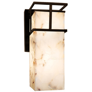 Alabaster Rocks Structure Outdoor Wall Sconce