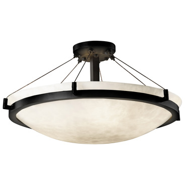 Clouds Semi Flush Ceiling Light | Justice Design at Lightology Clouds Semi Flush Ceiling Light