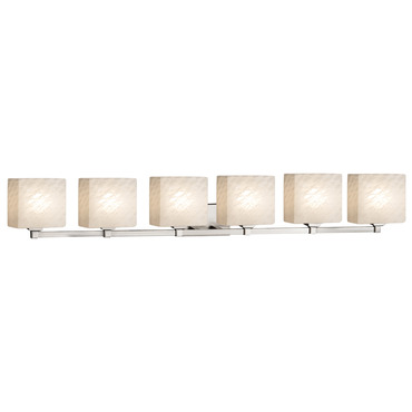 Fusion Regency Rectangle Weave Bathroom Vanity Light