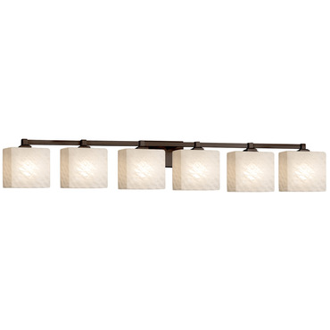 Fusion Regency Rectangle Weave Bathroom Vanity Light