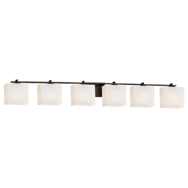Fusion Era Rectangle 6LT Bathroom Vanity Light
