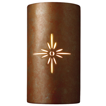 Sun Dagger Cylinder Outdoor Wall Sconce | Justice Design at Lightology Sun Dagger Cylinder Outdoor Wall Sconce