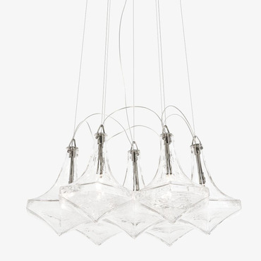 Facet Multi Light Pendant | Lasvit at Lightology Facet Multi Light Pendant