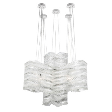 Plisse 5-Light Chandelier | Lasvit at Lightology Plisse 5-Light Chandelier