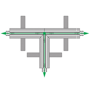 TruTrack Magnetic 2-Circuit Recessed Track T Power Feed