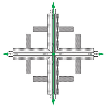 TruTrack Magnetic Recessed 2-Circuit Track X Power Feed