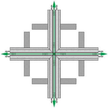 TruTrack Magnetic 2-Circuit Recessed Track X Connector