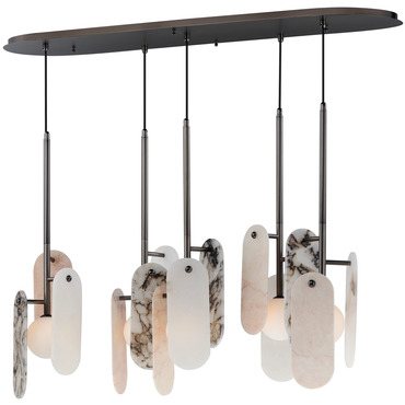 Megalith Stone Multi Light Linear Pendant | Studio M at Lightology Megalith Stone Multi Light Linear Pendant
