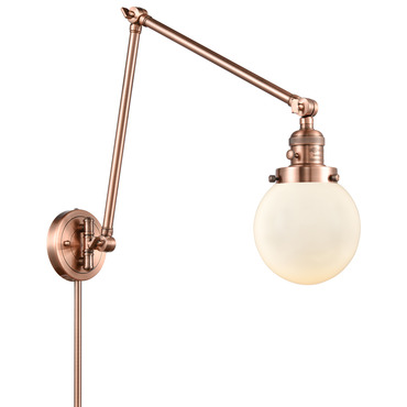 Beacon 238 Double Swing-Arm Plug-in Wall Sconce | Innovations Lighting at Lightology Beacon 238 Double Swing-Arm Plug-in Wall Sconce