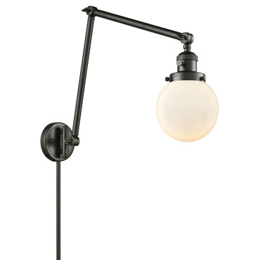 Beacon 238 Double Swing-Arm Plug-in Wall Sconce | Innovations Lighting at Lightology Beacon 238 Double Swing-Arm Plug-in Wall Sconce