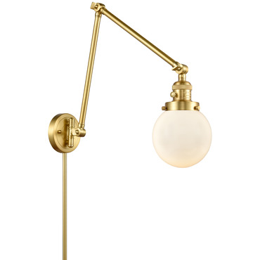 Beacon 238 Double Swing-Arm Plug-in Wall Sconce | Innovations Lighting at Lightology Beacon 238 Double Swing-Arm Plug-in Wall Sconce