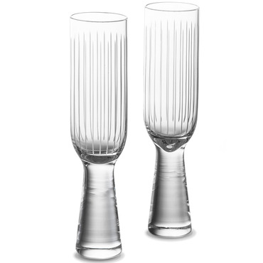 Otto Champagne Glass - Set of 2 | Lasvit at Lightology Otto Champagne Glass - Set of 2