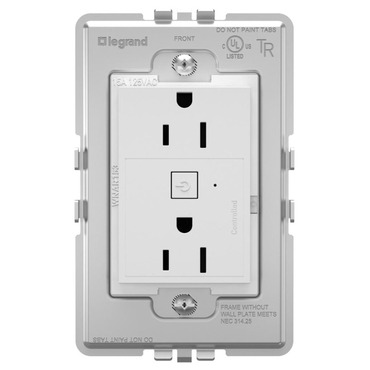 Adorne Smart Outlet with Netatmo Plus Size | Legrand Adorne at Lightology Adorne Smart Outlet with Netatmo Plus Size