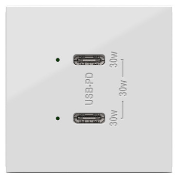 Adorne 20A Ultra Fast C / C USB Dual Outlet Adorne 20A Ultra Fast C / C USB Dual Outlet